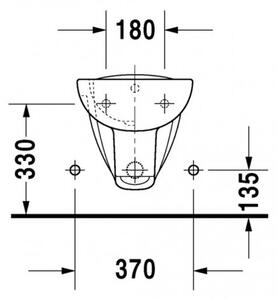 Duravit D-Code - Závesný bidet 355x545 mm, biela 22571500002