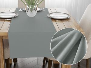 Biante Zamatový behúň na stôl SV-029 Cementovo sivý 35x120 cm
