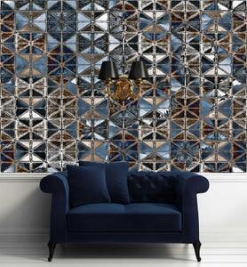 Fototapeta, Modré mozaikové skleněné dlaždice - 100x70 cm