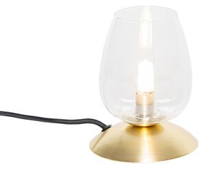 Klasická stolná lampa zlatá so sklom - Elien