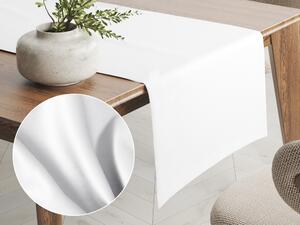 Biante Teflónový behúň na stôl TF-027 Biely bez vzoru 35x120 cm