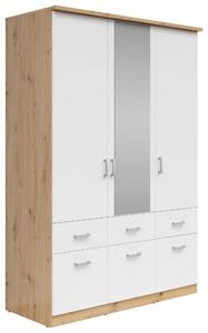 ŠATNÍKOVÁ SKRIŇA, biela, dub sonoma, 136/199/58 cm Boxxx - Skrine, Online Only