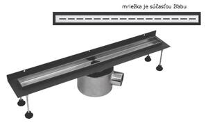 Sprchový žľab SLOT L - K STENE s horizontálnou a vertikálnou prírubou, 60 cm