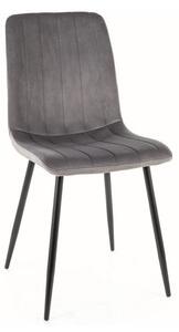 Jedálenská čalúnená sivá stolička N-925