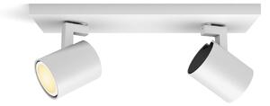 Stropné svietidlá Philips Hue, Philips Hue Runner, stmievateľné, Biela, Obývacia izba, Hliník, Moderný