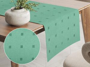 Biante Dekoračný behúň na stôl PM-023 Štvorčeky na svetlo zelenom 20x140 cm