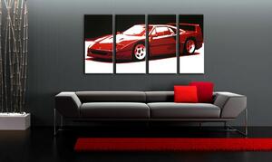 Ručne maľovaný POP Art obraz FERRARI F40 4 dielny fer