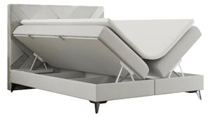 Kontinentálna posteľ 160 cm Melo (svetlosivá) (s úložným priestorom). Vlastná spoľahlivá doprava až k Vám domov. 1044172