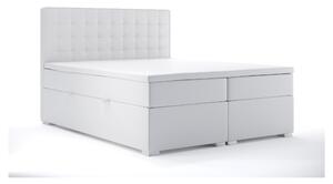 Kontinentálna posteľ 140 cm Candy (biela ekokoža) (s úložným priestorom). Vlastná spoľahlivá doprava až k Vám domov. 1044183