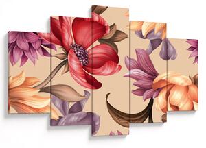 Obraz - Vintage kvety (150x105 cm)