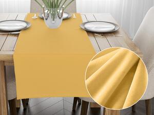 Biante Zamatový behúň na stôl SV-010 Svetlo žltý 35x120 cm