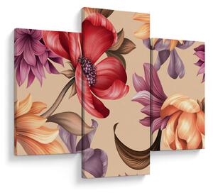 Obraz - Vintage kvety (90x60 cm)