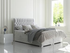 Manželská posteľ Boxspring 140 cm Daliny (svetlosivá) (s úložným priestorom). Vlastná spoľahlivá doprava až k Vám domov. 1044201