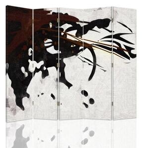 Ozdobný paraván Malovaná abstrakce - 180x170 cm, päťdielny, klasický paraván