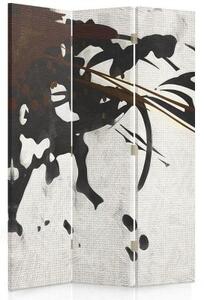 Ozdobný paraván Malovaná abstrakce - 110x170 cm, trojdielny, klasický paraván