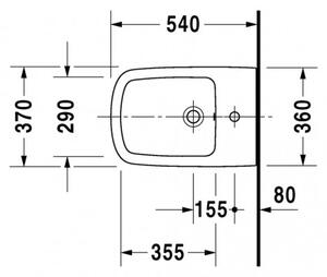 Duravit DuraStyle - Závesný bidet 370x540 mm, biela 2282150000