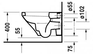 Duravit DuraStyle - Závesné WC, biela 2536090000