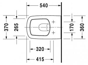 Duravit DuraStyle - Závesné WC, biela 2536090000