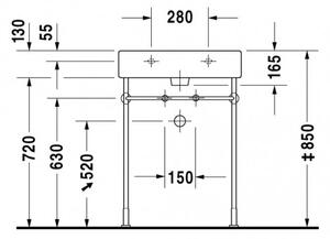 Duravit Vero - Umývadlo do nábytku 600x470 mm, biela 0454600000