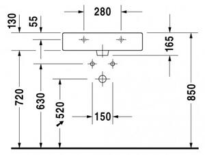 Duravit Vero - Umývadlo do nábytku 600x470 mm, biela 0454600000