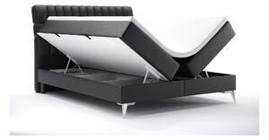 Kontinentálna posteľ 180 cm Molera (čierna ekokoža) (s úložným priestorom). Vlastná spoľahlivá doprava až k Vám domov. 1044264