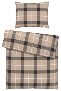 POSTEĽNÁ BIELIZEŇ, flanel, antracitová, prírodná farba, 140/200 cm Esposa - Obliečky & plachty