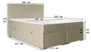 Kontinentálna posteľ 160 cm Morcano (béžová) (s úložným priestorom). Vlastná spoľahlivá doprava až k Vám domov. 1044275