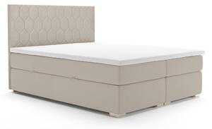 Kontinentálna posteľ 160 cm Piranno (béžová) (s úložným priestorom). Vlastná spoľahlivá doprava až k Vám domov. 1044284