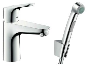 Hansgrohe Focus - Páková umývadlová batéria 100 s ručnou sprchou Bidette a sprchovou hadicou 160 cm, chróm 31927000