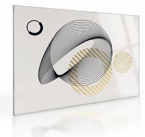 Sklenený obraz - Geometrické tvary N⁰3 (70x50 cm)