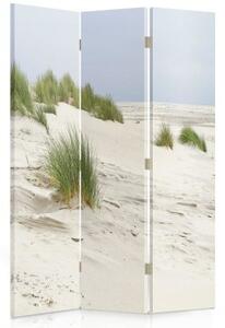 Ozdobný paraván Plážové duny tráva - 110x170 cm, trojdielny, klasický paraván