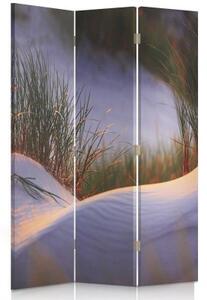 Ozdobný paraván Duny Tráva Moře - 110x170 cm, trojdielny, klasický paraván