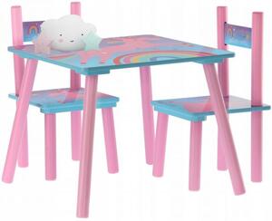 Chomik Detská súprava stolíka a stoličiek Unicorn