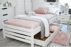 Maxi-Drew Manželská posteľ BRITA (snehová) - 200 x 90 cm + rošt