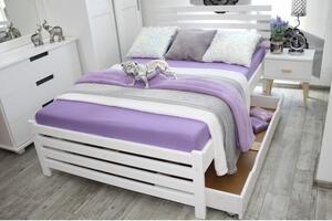 Maxi-Drew Manželská posteľ BRITA (snehová) aj v rozmere 160x200 s matracom a roštom - 200 x 90 cm + rošt