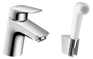 Hansgrohe Logis - Páková umývadlová batéria s ručnou sprchou Bidette a sprchovou hadicou 160 cm, chróm 71290000
