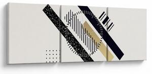 Obraz - Geometrické tvary N⁰5 (s hodinami) (90x30 cm)