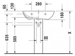 Duravit ME by Starck - Umývadlo 650x490 mm, s prepadom, biela 2335650000