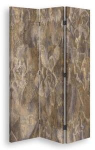Ozdobný paraván, Měkká hnědá - 110x170 cm, trojdielny, klasický paraván