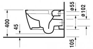 Duravit ME by Starck - Závesné WC, Rimless, biela 2529090000