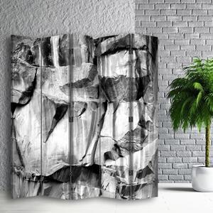 Ozdobný paraván, Extravagantní šedá - 180x170 cm, päťdielny, klasický paraván