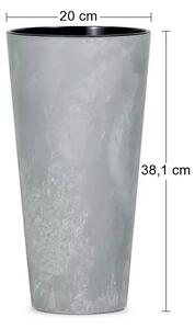Plastový kvetináč DTUS200E 20 cm - sivý betón