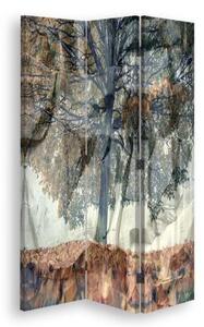 Ozdobný paraván, Záhadný strom - 110x170 cm, trojdielny, klasický paraván