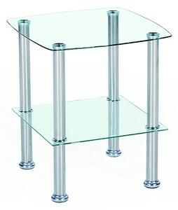 Konferenčný stolík Carling (priesvitné sklo) (transparentná). Vlastná spoľahlivá doprava až k Vám domov. 770175