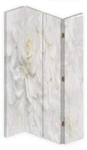 Ozdobný paraván Bílé květy Příroda - 145x170 cm, štvordielny, klasický paraván