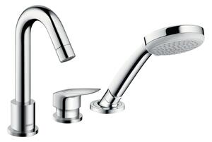 Hansgrohe Logis - Trojotvorová páková batéria na okraj vane so sadou Secuflex, chróm 71310000