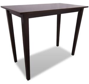 Hnedý drevený barový stôl a 4 barové stoličky