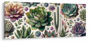 Obraz - Sukulenty (120x50 cm)