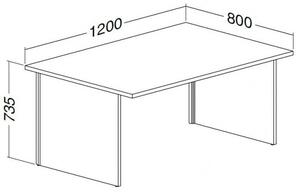 Stôl ProOffice A 80 x120 cm