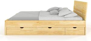 Manželská posteľ 160 cm Naturlig Tosen High Drawers (borovica). Vlastná spoľahlivá doprava až k Vám domov. 800208